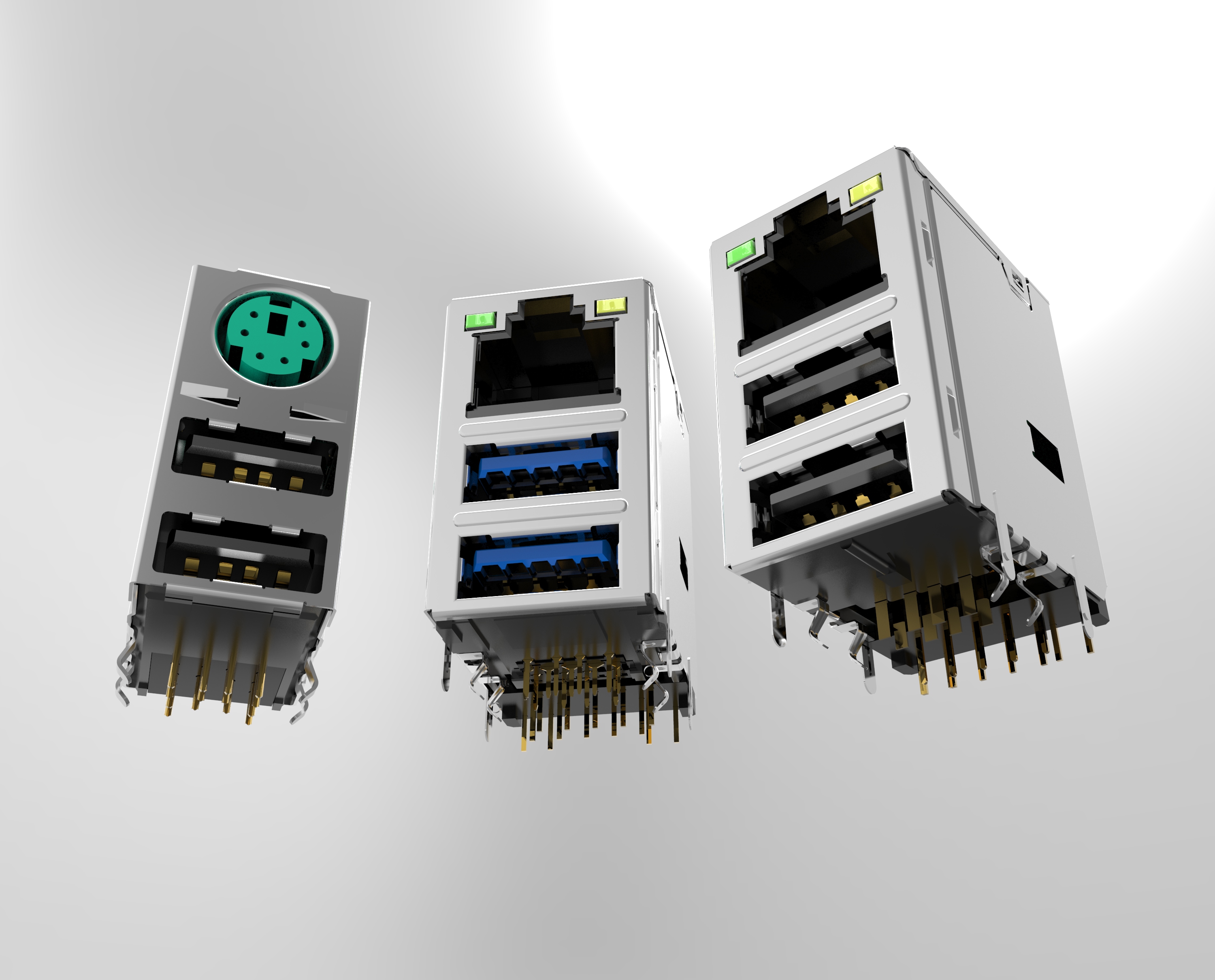 带PS2-局域网的双USB2.0-USB3.0